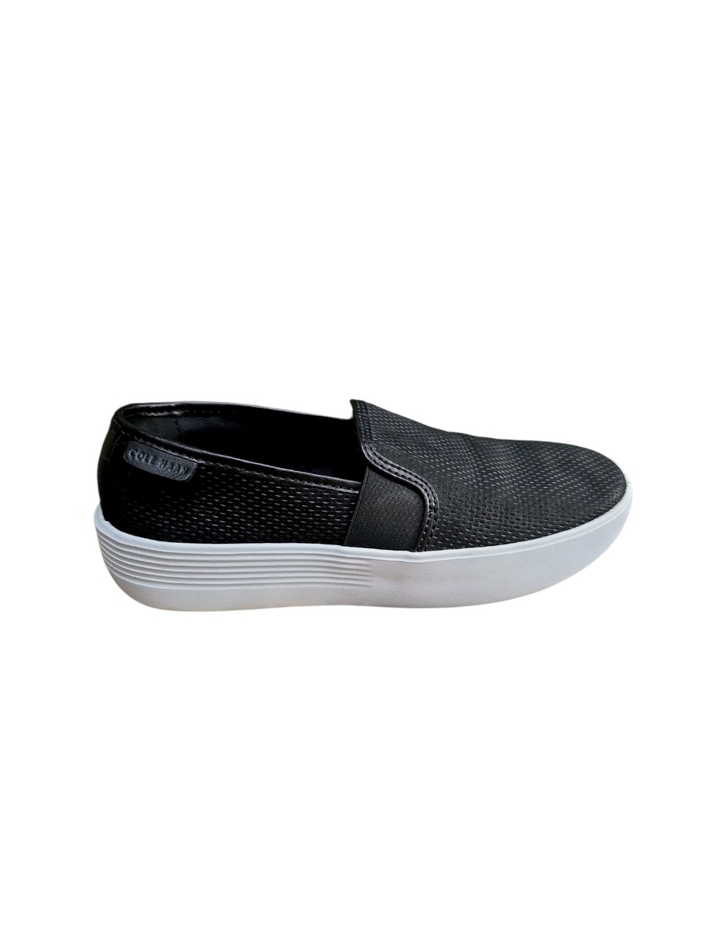 Cole Haan Grand Women's Black Slip-On Mesh Sneaker with White Sole Size 6.5